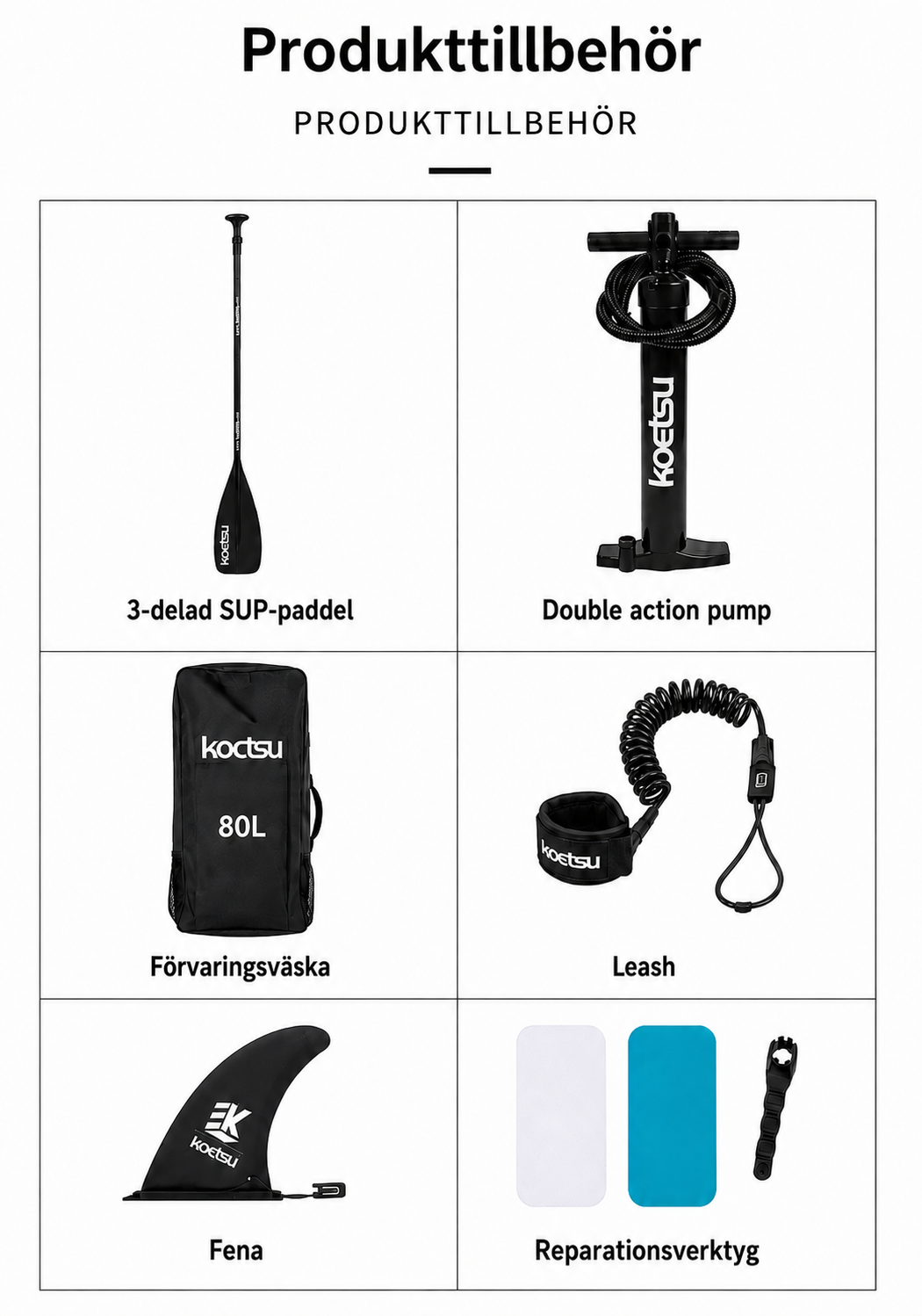 KOETSU 320 Totem – Uppblåsbar SUP med komplett paket